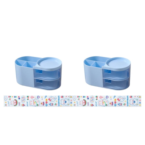 Seitruly Desktop Pen Holder Cute Multi-functional Partition Storage Organizer Drawer Case Pencil Stationery Box for Office Supplies Type7 NO7