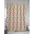 thumbnail image 5 of Shower Curtains Vintage Floral Bath Curtain Spring Flower Birds Waterproof Bathroom Shower Curtain Set with Hooks Decoration 72 x 72 Inches, 5 of 7