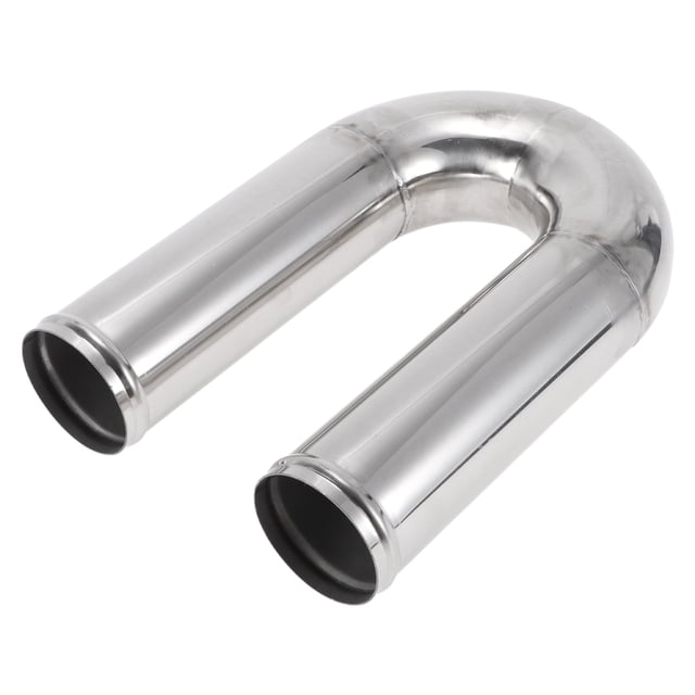 Tubo de escape de mandril de 180 grados con rodillo de perlas, tubería personalizada para automóvil modificado, 3.15" OD, 11.81" de longitud, acero inoxidable T304