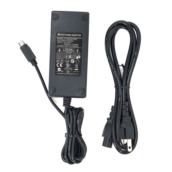 Pre-Owned Genuine Shenzhen FJ-SW2401000 Power Supply 24V 1000mA 24W Adapter 3-Pin Plug