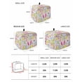thumbnail image 2 of Happy Easter Toaster Cover 2 Slice, Small Kitchen Appliance Covers, Spring Bunny Colorful Eggs Flower Plaid Toaster Oven Cover with Loop, Bread Machine Cover Polyester Dust Cover Protection, 2 of 4