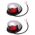 thumbnail image 1 of 2Pcs 12V Navigation Lights LED Zinc Alloy Bow Light Marine Boat LED Red Green Pontoons Sailing Signal Lights, 1 of 10