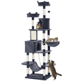 thumbnail image 1 of PawHut 81" Large Cat Tree w/ Scratching Posts, Cat Condos, Beds, Dark Grey, 1 of 10