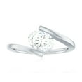thumbnail image 4 of Rosec Jewels 1CT Lab Diamond East West Oval Engagement Ring - EF-VS Quality - With Jewelry Box, 10K White Gold, US 6.50, 4 of 8