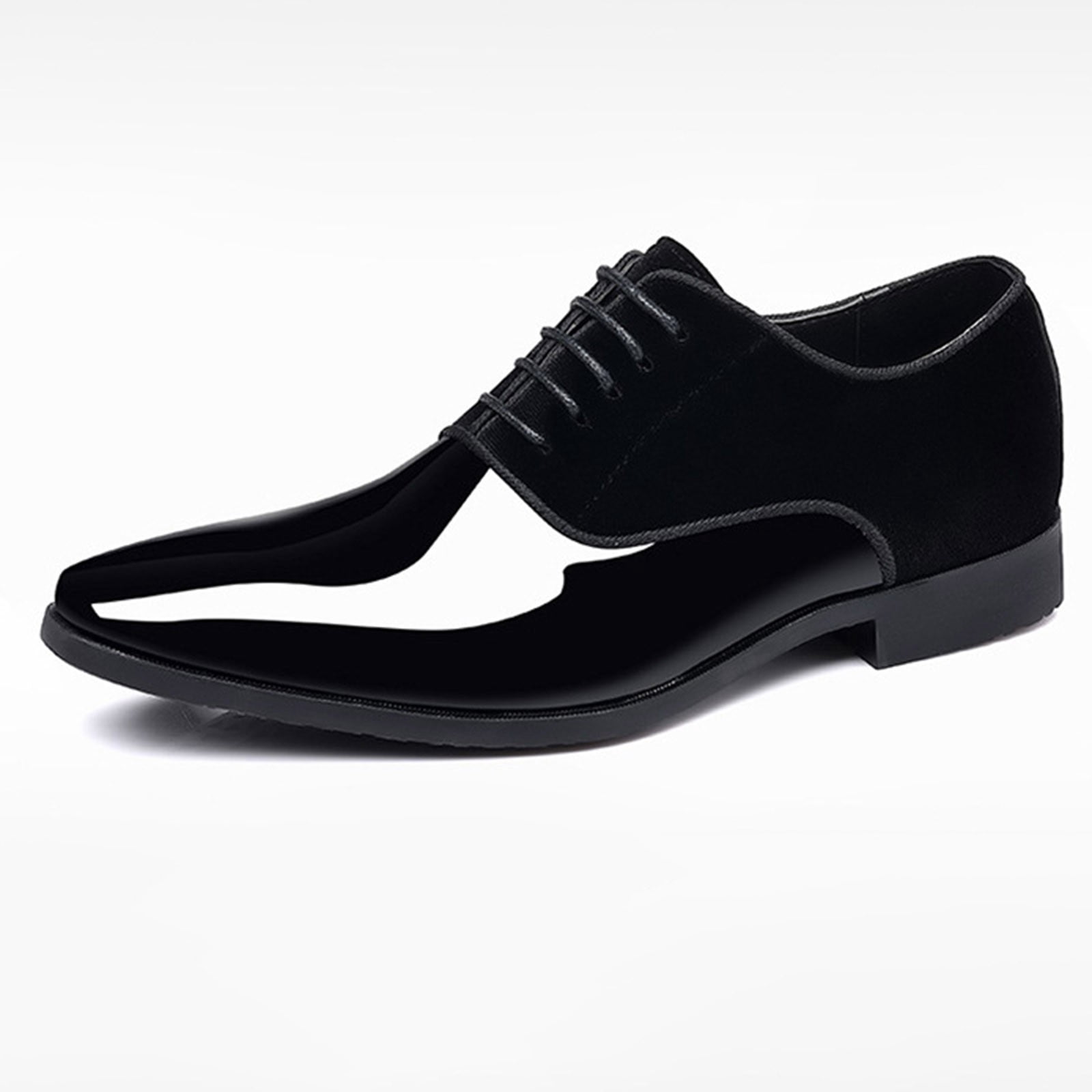 Xucatan Men's Dress Shoes Business Oxfords Patent Leather Dress Shoes Classic Loafers Formal Pointed Lace Up Business Tuxedo Shoes Gift