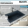thumbnail image 4 of Ruvati Rvg1033 Epigranite 33" Undermount Single Basin Granite Composite Kitchen Sink, 4 of 12