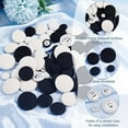 thumbnail image 5 of 64pcs Cloth Covered Alloy Buttons 4 Sizes Black White Shank Buttons 15 20 25 30mm Round Handmade Decorative Aluminum Tuxedo Buttons for Sewing Clothes Suits Uniform Jacket Crafts, 5 of 9