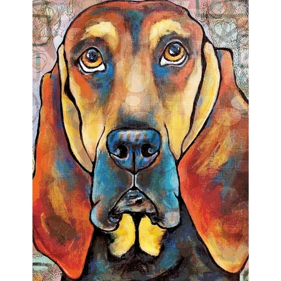 Marmont Hill - "Pop Art Bloodhound II" by Stephanie Gerace Painting Print on Wrapped Canvas