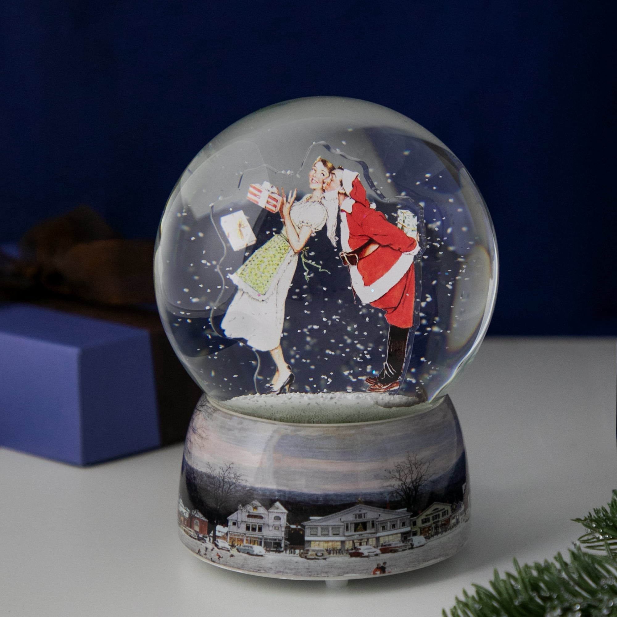 Northlight Norman Rockwell "Christmas Surprise" Snow Globe - 6.5"
