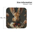 thumbnail image 2 of Fuzoiu Palatial Style Flower Rabbit Print Leather Coasters Set,Drink Coasters Set of 4,for Tabletop Protection, Durable PVC Coasters,Home Décor and Housewarming Gift-Square, 2 of 6