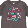 thumbnail image 4 of Inktastic Cheer Word Salad with Megaphone and Stars with Black Outline Girls Long Sleeve Toddler T-Shirt, 4 of 5