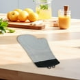 thumbnail image 6 of Heat-Resistant Kitchen Gloves1PC,Silicone Insulation Mitts13.58x7.28x0.59in,260°F Oven Protection, Flexible Grip for Baking & Grilling Tasks(Gray), 6 of 8