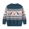 thumbnail image 2 of Siilsaa Boys'and Toddler Long Sleeve Sweaters Seasonal Blue,4-5 Years, 2 of 3