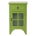 thumbnail image 2 of Vivian 1-Drawer, 1-Door Accent Cabinet with Paned Glass Inserts - Aqua, 2 of 10