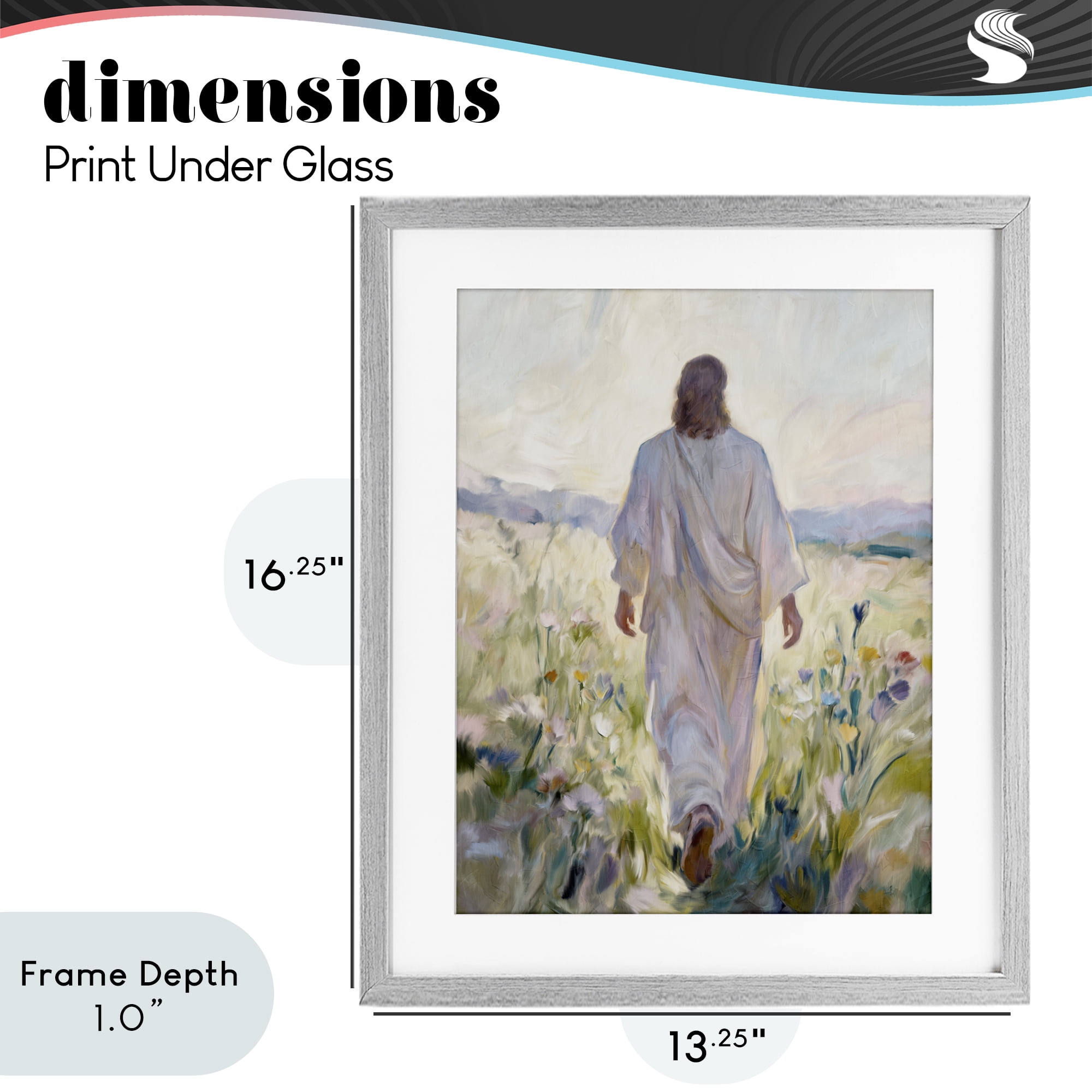 Stupell Industries Wildflower Faithful Follower Gray Framed Print Under Glass, design by Kim Allen