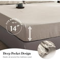thumbnail image 5 of Simple&Opulence 100% Linen Sheet Set-Pure Linen Bedding Sheet-4 Pieces (1 Flat Sheet,1 Fitted Sheet,2 Pillowcase)-Embroidery Collection,Soft & Cozy,Cooling Bedding- King Size, Linen, 5 of 9