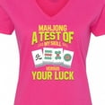 thumbnail image 4 of Inktastic Mahjong Women's V-Neck T-Shirt, 4 of 5