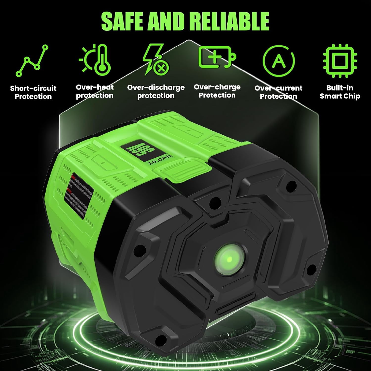 10Ah 56 Volt BA5600T Battery Replacement for EGO 56V Batteries BA2800 BA4200 BA1400 Compatible with EGO 56V CS1604 CS1804 CS1403 HT2400 LB6504 LB5804 LB6500 LB4800 PH1400 Power Tools