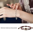 thumbnail image 4 of Brazalete Minnieouse de mujer Bohemia trenzada DIY joyería de mano hecha a mano, color blanco, AP014602-01, 4 of 6