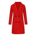 thumbnail image 4 of 50% Percent off Sales Today, BiZtdJrK Women's Long Sleeve Slim Fit Blazers Elegant Notched Collar Business Casual Suit Jackets Office Work Pea Coat Overcoat Red S, 4 of 7