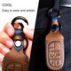thumbnail image 4 of Zihafate Funda De Cuero Para Llave De Coche Compatible Con Control Remoto Sin Llave Nissan Para Nissan X-Trail Rogue Altima Quest Pathfinder Sentra Patrol Cima Fuga Armada Teana Murano, Etc. (A-Marrón, 4 of 5