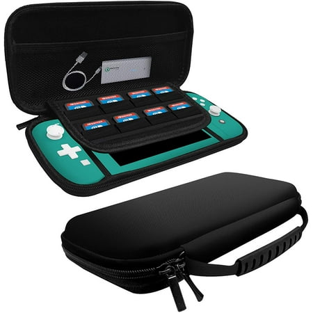 Nintendo Switch Lite Carrying Case (Black) - amCase Protective Hard Shell Portable Travel Carry Case for Nintendo Switch Lite Console and Accessories (Best Portable Business Laptop 2019)