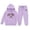 Light Purple, variant on Kids Sweatsuits Girls Sweat Set Child Toddler Boys Girls Long Sleeve Solid Warm Hoodie Pullover Tops Pants Kids Outfits Sweat Suit