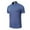 Blue, variant on Men's Outdoor Training T-Shirt with Snap Buttons Short Sleeve Round-Neck Casual Shirt for Sport
