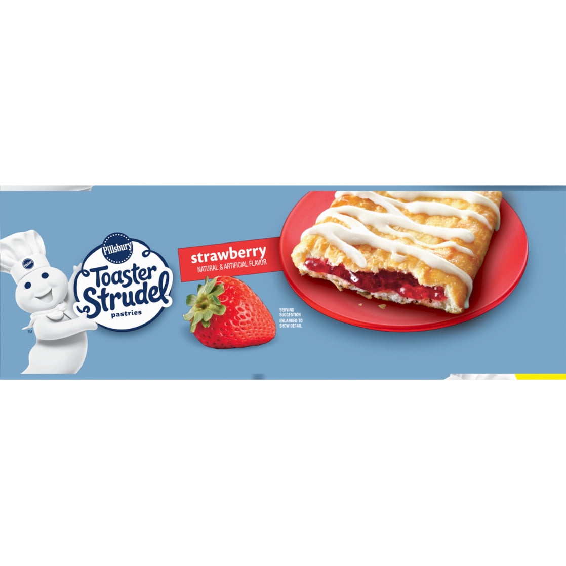 Pillsbury Frozen Toaster Strudel Pastries, Strawberry, 12 Ct, 23.4 oz