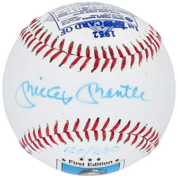 Mickey Mantle Signed 1952 Topps Rookie Card Commemorative Baseball Beckett COA