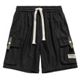 thumbnail image 4 of uikmnh Mens Shorts Men's Casual Shorts for Everyday Wear Comfortable Cargo Design with Drawstring Closure Ideal for All Seasons and Perfectly Paired with T Shirts Size:7XL, 4 of 5