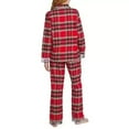 thumbnail image 3 of Lands' End Women's 2 Piece Flannel Pajama Set (Red, M), 3 of 4