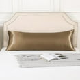 thumbnail image 2 of Body Pillow with Satin Pillowcase, Cooling Body Pillow for Adults, Removable Cover, Brown(20"x54", 2 of 9