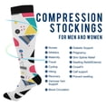 thumbnail image 2 of FORMRS Womens Knee High Socks Casual Long Thick Travel Daily Wear, 1 Pair, Black Retro Pattern, 2 of 6