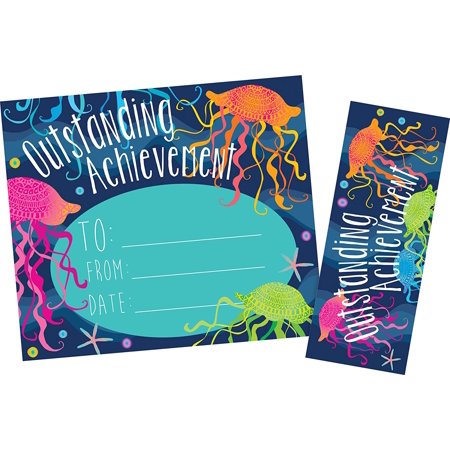 UPC: 0704068004399 | Barker Creek Recognition Awards and Bookmarks  Kai Ola Outstanding Achievement  30 Awards and 30 Bookmarks  Awards are 6-3/8  x 5-1/2   Bookmarks are 2-1/8  x 5-1/2  (439)