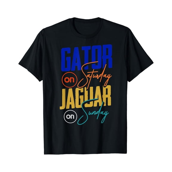 Gator On Saturday Jaguar On Sunday Sports Fan T-Shirt, Unisex T-Shirt