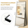 thumbnail image 2 of DAKIMOE Full Length Mirror with Stand Wall Mirror 63"x20" Full Body Floor Mirror Framed Standing Hanging or Leaning for Bedroom Cloakroom Living Room Dressing Room Entryway Black, 2 of 10
