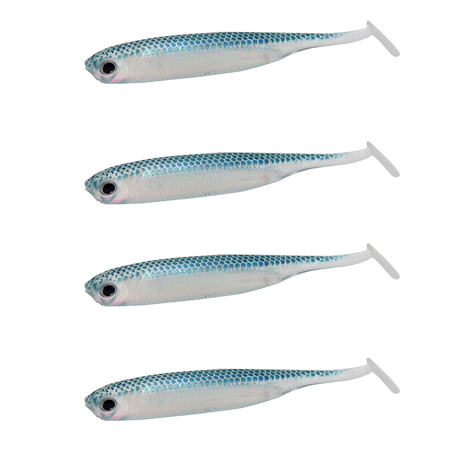 UDIYO 3Pcs 175mm T Tail Shining TPE Soft Baits Creative Realistic Fishing  Lures Fishing Supplies 