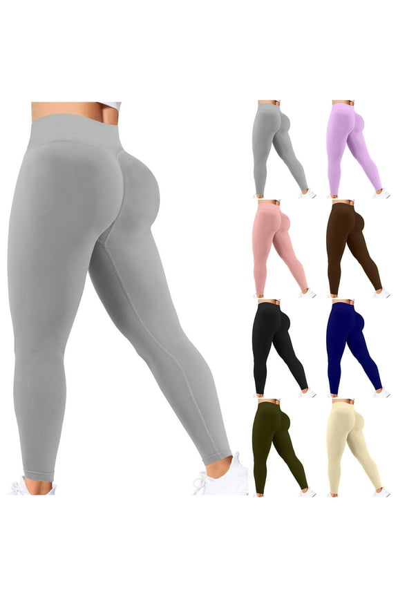 High Waist Leggings for Women Butt Lifting Stretch Tummy Control Pants Wrokout Yoga Slim Trousers