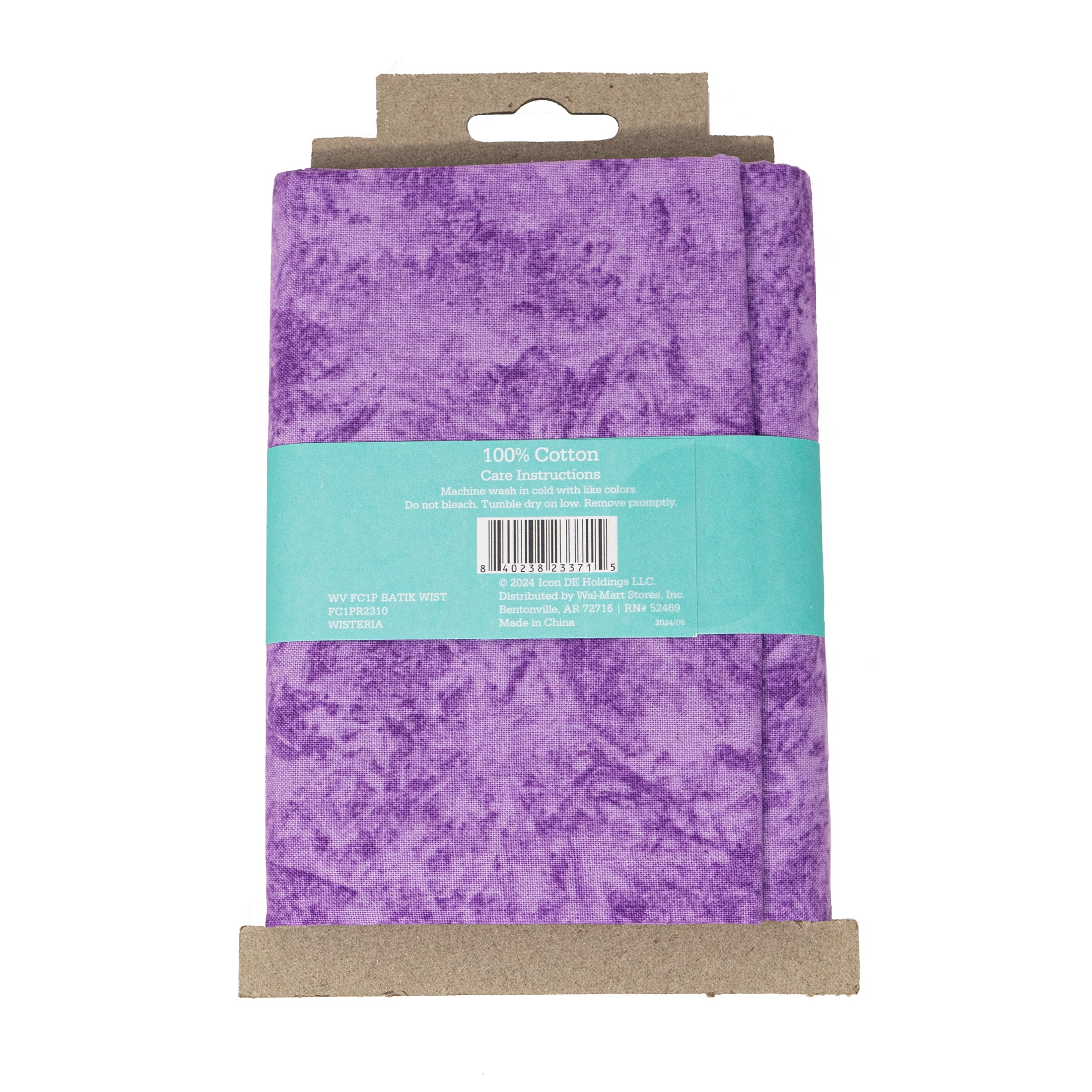 (2 pack) Waverly Inspirations 1 Yard Cut 100% Cotton Prints Fabric Batik Wisteria 44" Wide for Quilting & Sewing