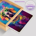 thumbnail image 4 of Hippie Vizsla Portrait oil painting Watercolor Tie-dye Vintage Acrylic Plaque with Wood Photo Frame Box Vizslas Dog Lover Gifts Idea Light Box - 00015, 4 of 5