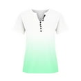 thumbnail image 4 of Teissuly Womens Summer Tops V Neck T Shirts Printed Tops Button Loose Casual Tshirts, 4 of 5