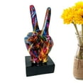 thumbnail image 3 of Hand Sculpture, Unique Hand Resin Statue, Abstract Art Sculpture Colorful Thumbs Peace Figurines, Acting Signal Table Sculpture for Shelf Desk, 3 of 9