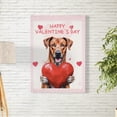 thumbnail image 2 of Happy Valentine's Day Rhodesian Ridgeback Brings Love Heart Vertical Matte Canvas Poster Ridgebacks Dog Lover Gifts Wall Art Home Decor - 02028, 2 of 5