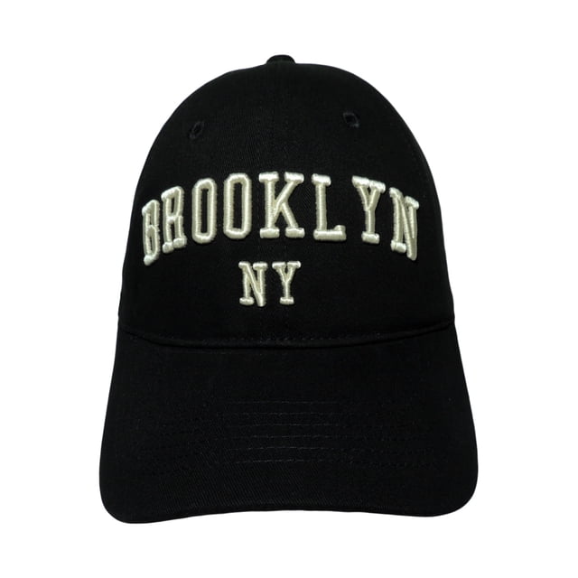 Gorra Curva Para Hombre, Bordado 3D Brooklyn NY Negro