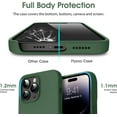 thumbnail image 4 of Liquid Silicone Case for iPhone 14 Pro Max (6.7''), [Scratch-Resistant, Anti-Fingerprint, Shockproof] Protective Slim Phone Case, 4-Layer Cover with Microfiber Lining, Silky-Soft Touch, Green, 4 of 14