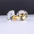 thumbnail image 2 of Tirador de cristal dorado con forma de diamante para puerta de armario, cajón, redondo, de un solo orificio, 2 of 5
