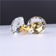 thumbnail image 3 of Tirador de cristal dorado con forma de diamante para puerta de armario, cajón, redondo, de un solo orificio, 3 of 5