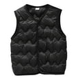 thumbnail image 1 of AJIWYH Girls Puffer Jacket,Kids Boys Girls Autumn Winter Solid Color Rounded Neck Coat Warm And Windproof Vest Jacket Girls Light Jacket Black,3-4 Years, 1 of 4