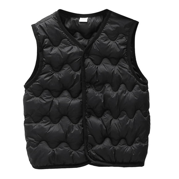Girls Down Vest Women's Down Jackets & Parkas North Face Kids Boys Girls Autumn Winter Solid Color Rounded Neck Coat Warm And Windproof